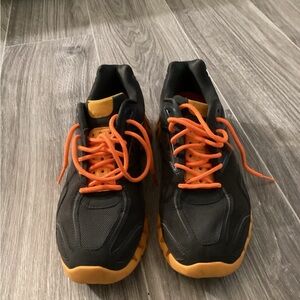 Black and Orange Reebok Running Shoes